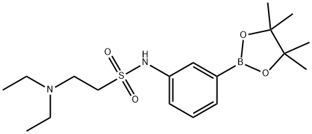 3-(2-二乙氨基乙基磺酰氨基)苯硼酸频哪醇酯 结构式