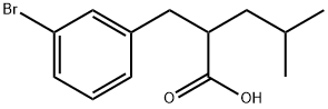 2-[(3-溴苯基)甲基]-4-甲基戊酸 结构式