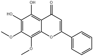 5,6-Dihydroxy-7,8-dimethoxyflavone 结构式