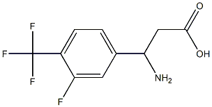 3-AMINO-3-(3-FLUORO-4-(TRIFLUOROMETHYL)PHENYL)PROPANOIC ACID 结构式