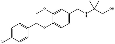 2-({4-[(4-chlorobenzyl)oxy]-3-methoxybenzyl}amino)-2-methyl-1-propanol 结构式