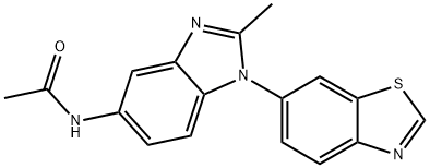 N-[1-(6-Benzothiazolyl)-2-Methyl-1H-benziMidazol-5-yl]acetaMide 结构式