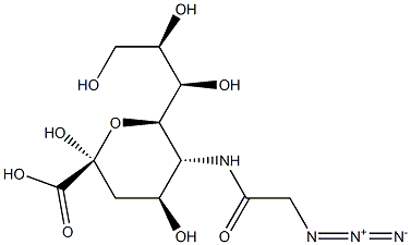 5-[(2-三氮乙酰基)氨基]-5-脱氧-唾液酸 结构式