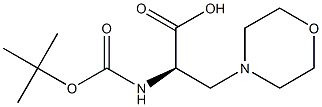 （R）-2-（（叔丁氧羰基)氨基)-3-吗啉代丙酸 结构式