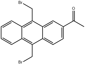 1-[9,10-双(溴甲基)-2-蒽基]乙酮 结构式