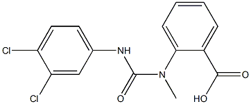 2-[[(3,4-dichloroanilino)carbonyl](methyl)amino]benzoic acid 结构式