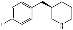 (R)-3-(4-氟苄基)哌啶 结构式