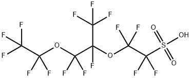 Perfluoro(4-methyl-3,6-dioxaoctane)sulfonic acid 结构式