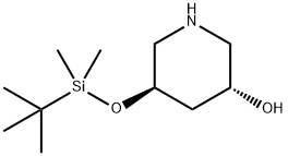 (3R,5R)-5-((TERT-丁基二甲基甲硅烷基)氧基)哌啶-3-醇 结构式