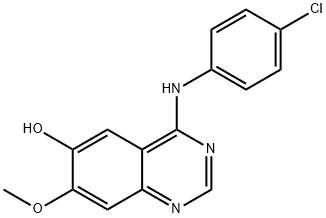 4-[(4-chlorophenyl)amino]-7-methoxyquinazolin-6-ol 结构式