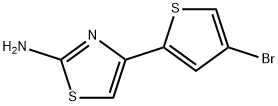 4-(4-溴噻吩-2-基)噻唑-2-胺 结构式