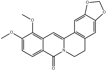 8H-Benzo[g]-1,3-benzodioxolo[5,6-a]quinolizin-8-one, 5,6-dihydro-11,12-dimethoxy 结构式