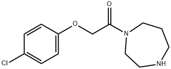 2-(4-chlorophenoxy)-1-(1,4-diazepan-1-yl)ethan-1-one 结构式