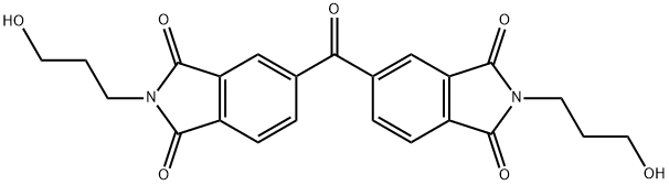 2-(3-hydroxypropyl)-5-{[2-(3-hydroxypropyl)-1,3-dioxo-2,3-dihydro-1H-isoindol-5-yl]carbonyl}-1H-isoindole-1,3(2H)-dione 结构式