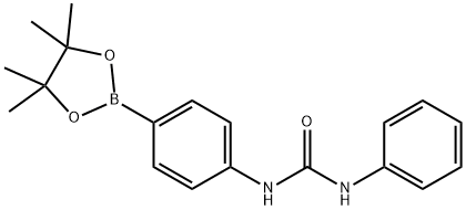 Urea, N-phenyl-N'-[4-(4,4,5,5-tetramethyl-1,3,2-dioxaborolan-2-yl)phenyl]- 结构式