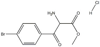 methyl 2-amino-3-(4-bromophenyl)-3-oxopropanoate hydrochloride 结构式