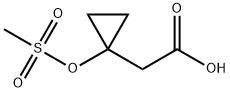 2-(1-(Methylsulfonyloxy)cyclopropyl)acetic acid 结构式