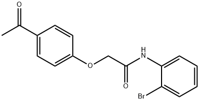 2-(4-acetylphenoxy)-N-(2-bromophenyl)acetamide 结构式