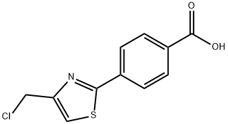 4-[4-(氯甲基)-1,3-噻唑-2-基]苯甲酸 结构式