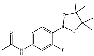 4-甲酰胺基-2-氟苯基硼酸频哪醇酯 结构式