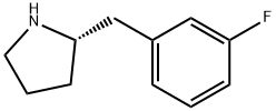 (2S)-2-[(3-Fluorophenyl)methyl]-pyrrolidine 结构式