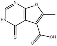 6-甲基-4-氧代-3H,4H-呋喃[2,3-D]嘧啶-5-羧酸 结构式