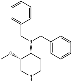 4-Piperidinamine, 3-methoxy-N,N-bis(phenylmethyl)-, (3S,4R)- 结构式