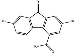 9H-芴-4-羧酸,2,7-二溴-9-氧代 结构式