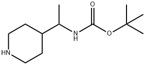 (1-(哌啶-4-基)乙基)氨基甲酸叔丁酯 结构式