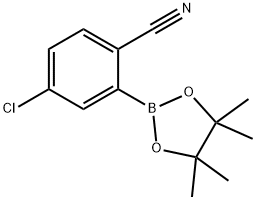 4-氯-2-(4,4,5,5-四甲基-1,3,2-二氧杂硼烷-2-基)苄腈 结构式