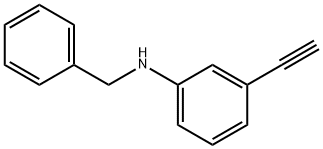 N-苯甲基-3-乙炔基苯胺 结构式