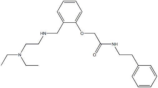 2-[2-({[2-(diethylamino)ethyl]amino}methyl)phenoxy]-N-(2-phenylethyl)acetamide 结构式