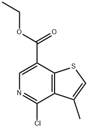 ethyl 4-chloro-3-methylthieno[3,2-c]pyridine-7-carboxylate 结构式