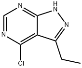 4-CHLORO-3-ETHYL-1H-PYRAZOLO[3,4-D]PYRIMIDINE 结构式