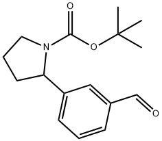 tert-butyl 2-(3-formylphenyl)pyrrolidine-1-carboxylate 结构式