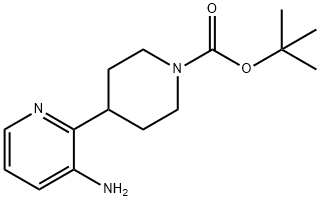 TERT-BUTYL 4-(3-AMINOPYRIDIN-2-YL)PIPERIDINE-1-CARBOXYLATE 结构式