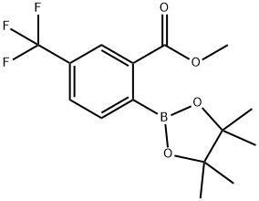 METHYL 2-(4,4,5,5-TETRAMETHYL-1,3,2-DIOXABOROLAN-2-YL)-5-(TRIFLUOROMETHYL)BENZOATE 结构式