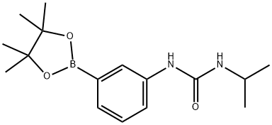 1-异丙基-3-(3-(4,4,5,5-四甲基-1,3,2-二氧硼杂环戊烷-2-基)苯基)脲 结构式
