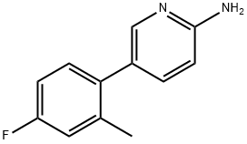 2-AMINO-5-(4-FLUORO-2-METHYLPHENYL)PYRIDINE 结构式