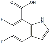 5,6-二氟-1H-吲哚-7-羧酸 结构式