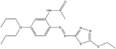Acetamide, N-[5-(dipropylamino)-2-[2-[5-(ethylthio)-1,3,4-thiadiazol-2-yl]diazenyl]phenyl]- 结构式