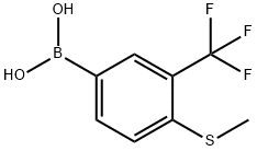 4-甲硫基-3-三氟甲基苯硼酸 结构式