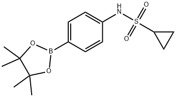 N-[4-(4,4,5,5-四甲基-1,3,2-二氧杂硼杂环戊烷-2-基)苯基]-环丙烷磺酰胺 结构式