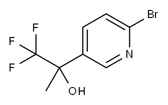 2-(6-溴-3-吡啶基)-1,1,1-三氟-2-丙醇 结构式