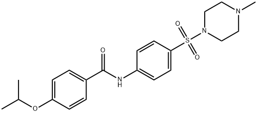 4-isopropoxy-N-{4-[(4-methyl-1-piperazinyl)sulfonyl]phenyl}benzamide 结构式