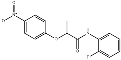 N-(2-fluorophenyl)-2-(4-nitrophenoxy)propanamide 结构式