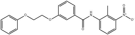 N-(2-methyl-3-nitrophenyl)-3-(2-phenoxyethoxy)benzamide 结构式