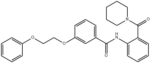 3-(2-phenoxyethoxy)-N-[2-(1-piperidinylcarbonyl)phenyl]benzamide 结构式