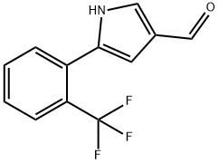 5-(2-三氟甲基苯基)-1H-吡咯-3-甲醛 结构式