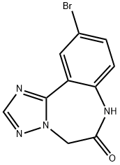 10-bromo-5H-benzo[f][1,2,4]triazolo[4,3-d][1,4]diazepin-6(7H)-one 结构式